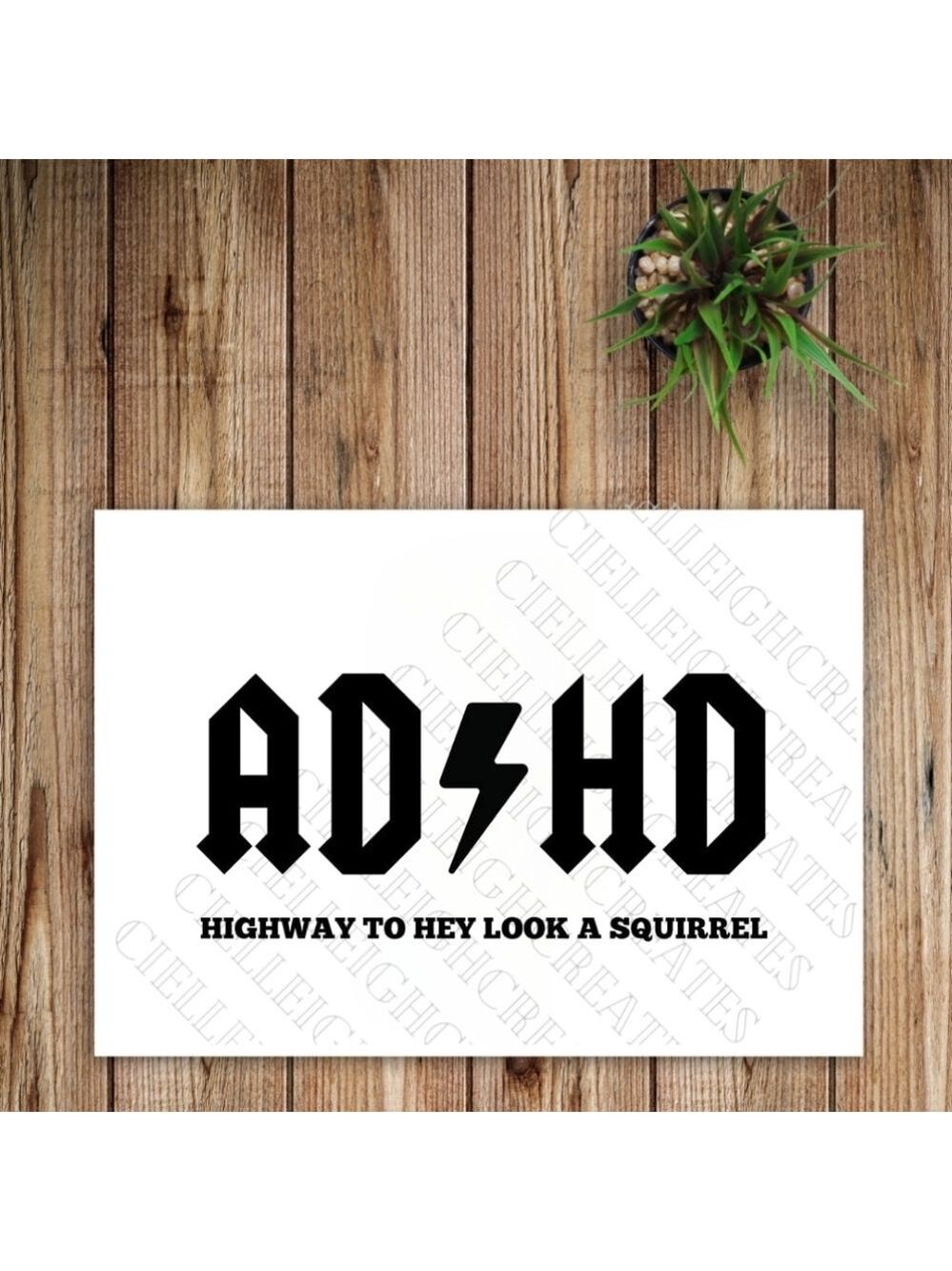 *2 for $20* ADHD Highway To Hey Look A Squirrel vinyl decal Sticker Handcrafted